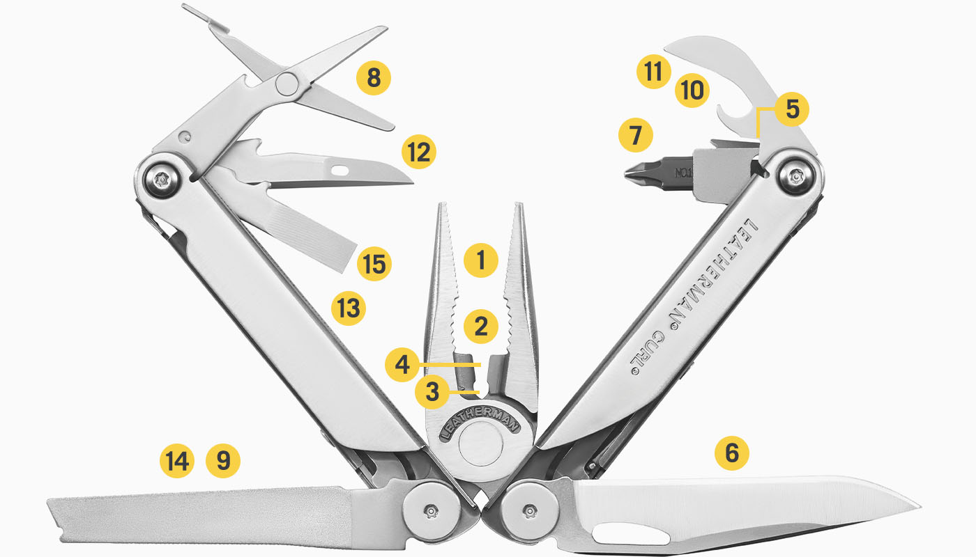 La multiherramienta Curl está inspirada en la Wave Plus y cuenta con 15 útiles funcionalidades para que estés preparado para todo.